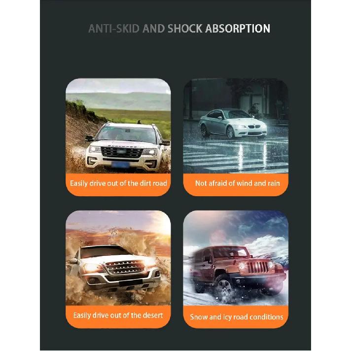 10Pcs Anti Skid Snow Chains Anti Slip Car Winter Tire Wheels Chains 2 3 Grooves for Winter Outdoor Snow Tire Emergency