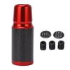 5 6 Speed Manual Gear Shifting Lever Knob Carbon Fiber Transmission Shifter Head with 3 Adapters for Vehicle