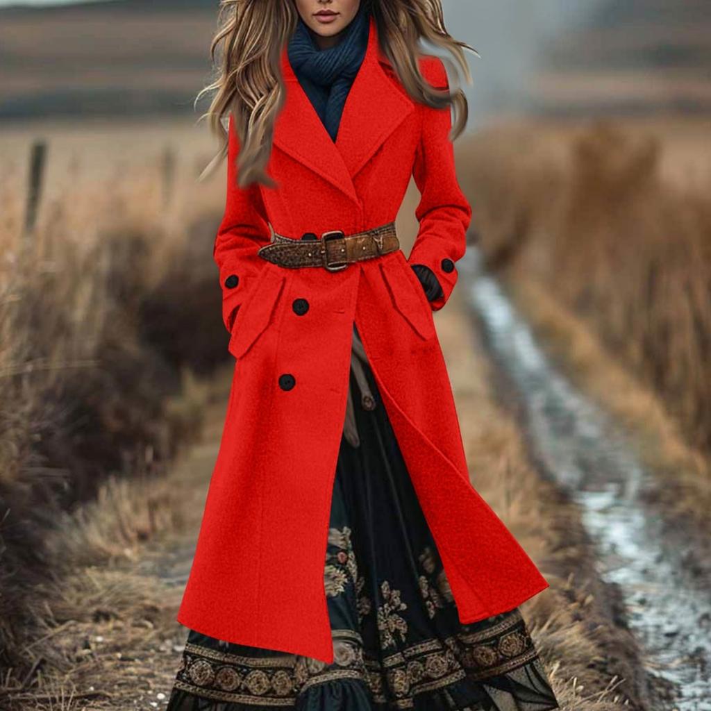 Women's Fashion Jacket Casual Solid-color Long-sleeved Cardigan Long Coat