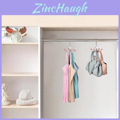 Multifunction Metal Clothes Hanger With Rotatable Hooks For Bedroom Closet Storage