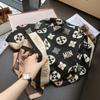 Autumn and Winter Versatile Clover Double Sided Imitation Cashmere Scarf Air Conditioning Warm Shawl with Imitation Wool Scarf Dual Use