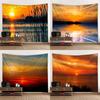 Wall Hanging Boho Tapestry Mandala Art Decoration Beautiful Sunrise Sunset Landscape Large