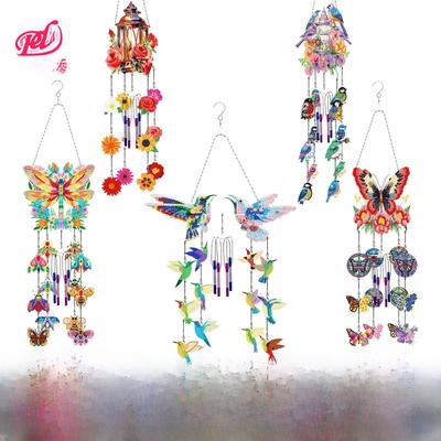 Handmade DIY Dot Diamond Wind Chime Pendant: Creative 3D Diamond Painting for Spring Decoration