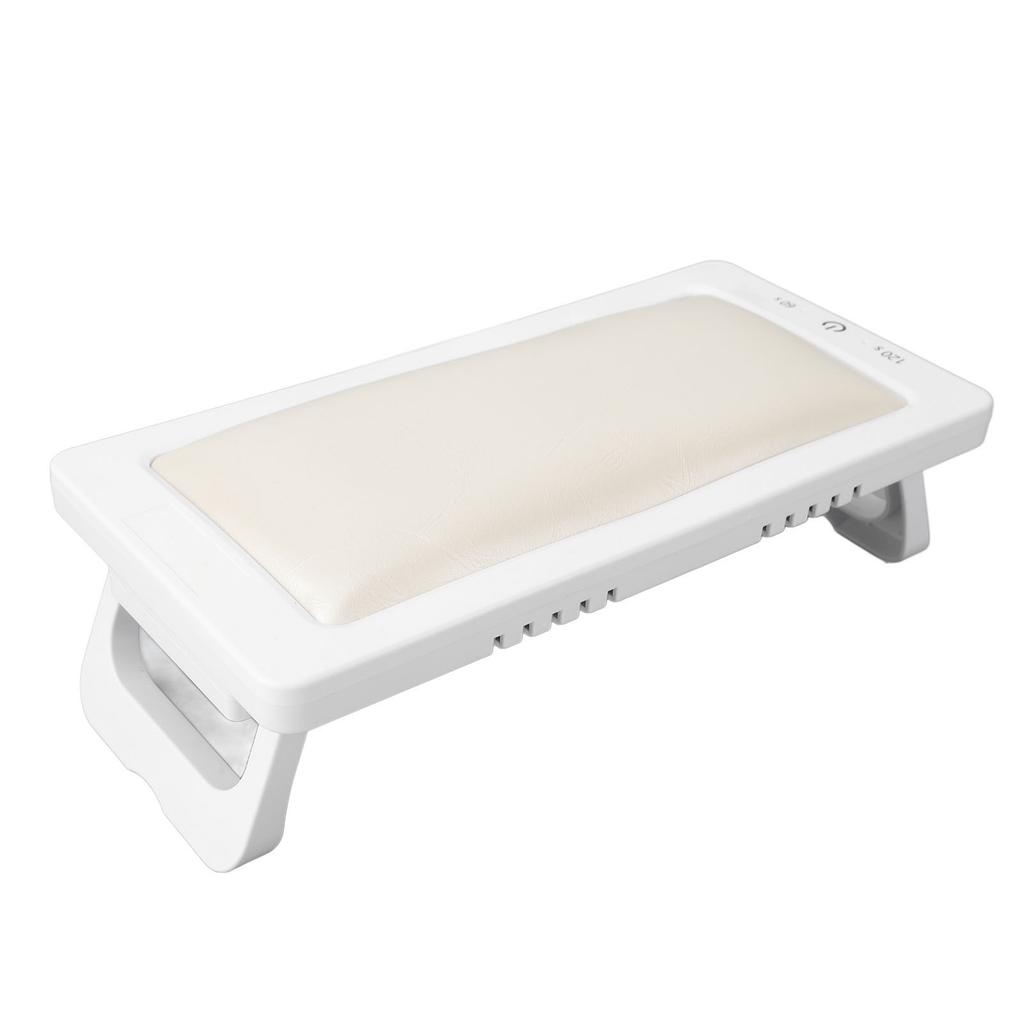 Foldable Nail Gel Dryer 27pcs Light Chips 2 Timing PU Leather Hand Pillow Nail Polish Curing Lamp White