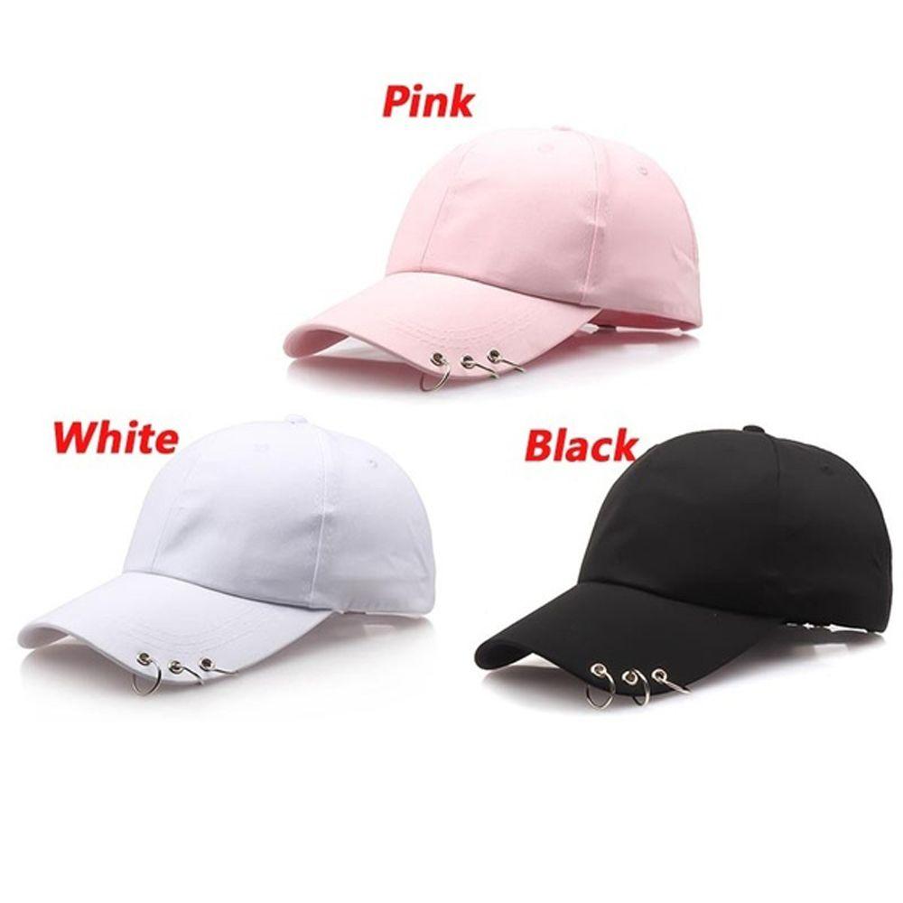 Fashion Dance Cap Show Cap Outdoor Sports Peaked Cap Baseball Hat Sun Cap Snapback Hat With Rings
