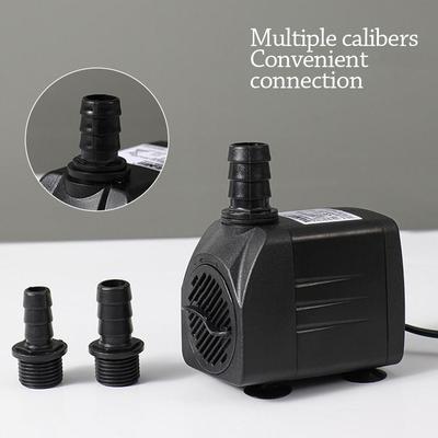 Black Submersible Water Pump Submersible Ultra-Quiet Fish Tank Filter Pump with Suction Cup Mini Ponds Fountains
