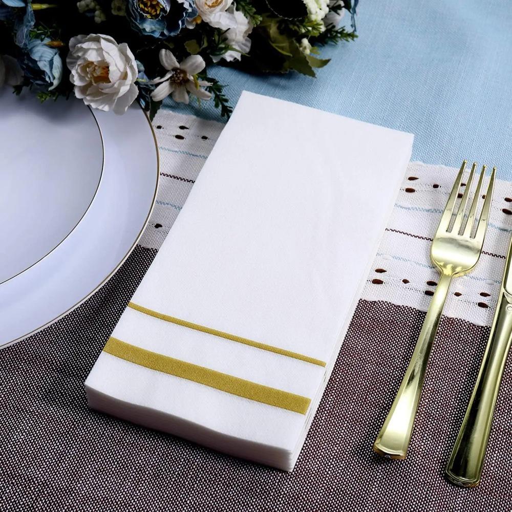 50 Piece Biodegradable Disposable Serviette Dust-free Paper Table Towel Tissue Paper Birthday