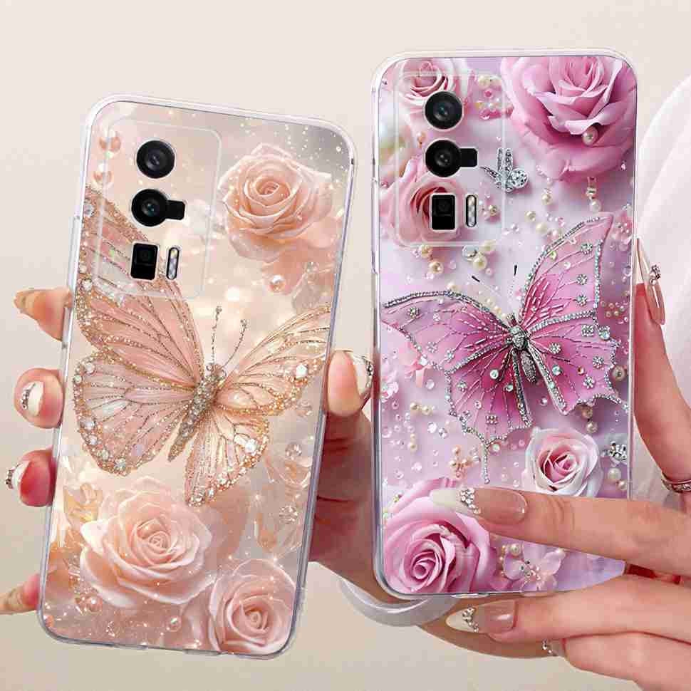 Für Redmi K60 k 60 5G Hülle Einfaches Cartoon-Design Silikon TPU Rückabdeckung Für Redmi K60 Pro 5G 22127RK46C Handy-Schutzhüllen