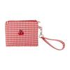 New Arrival: Embroidered Cherry Makeup Bag - Cute, Portable, Large Capacity, Red Plaid