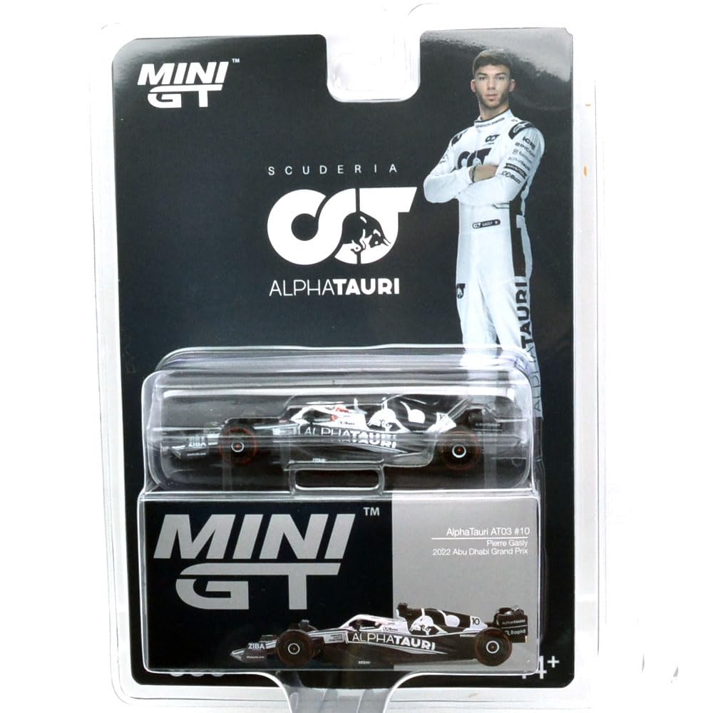 MINI GT USA MiJo Toys AlphaTauri F1 AT03 2022 Abu Dhabi Grand Pierre Gasly 164 scale, exclusive #10 Prix,