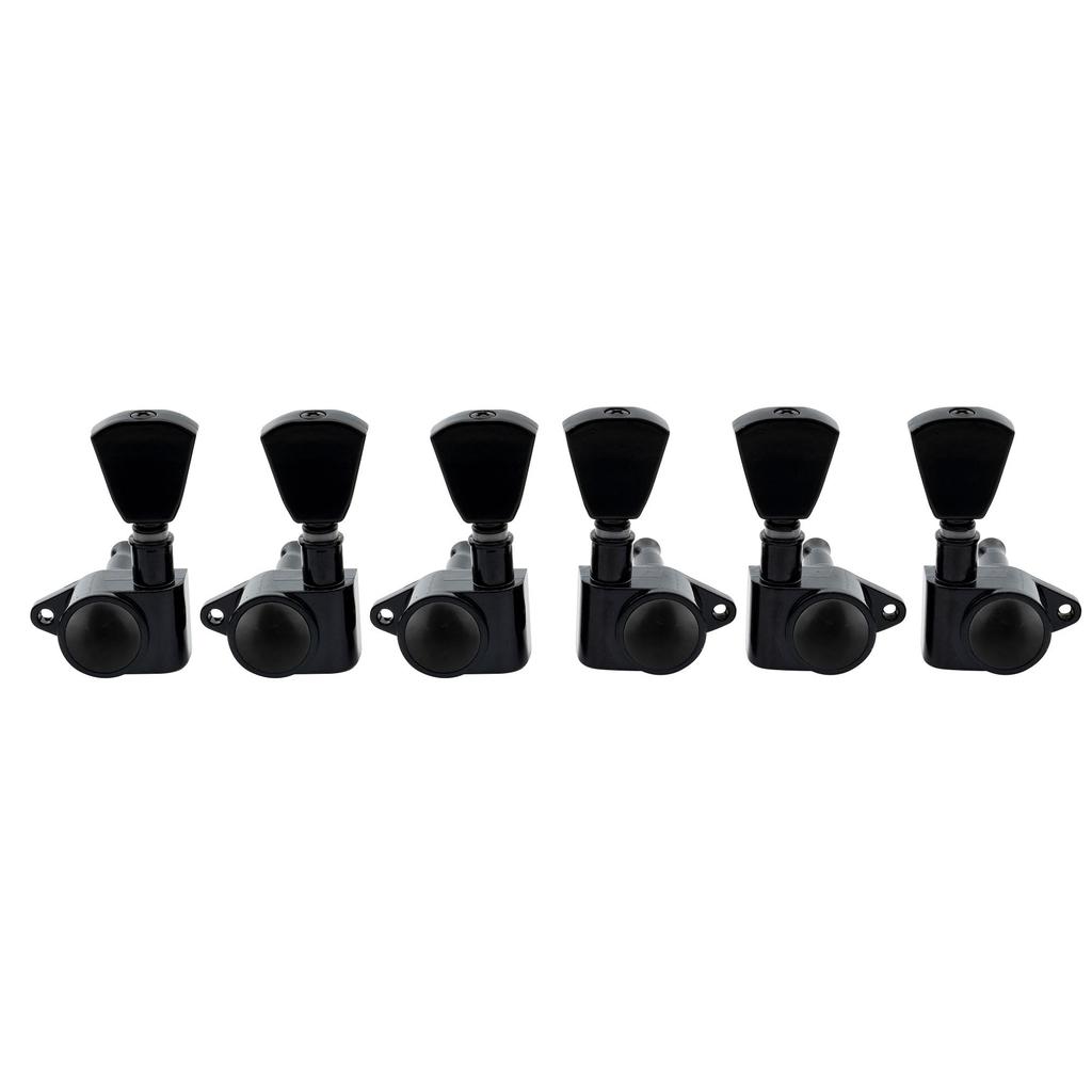 Musiclily Economy Sealed Tuner Set for Epiphone Les Paul Guitars with Black Keystone Buttons 3-in-1 Roto-Style SG/ES