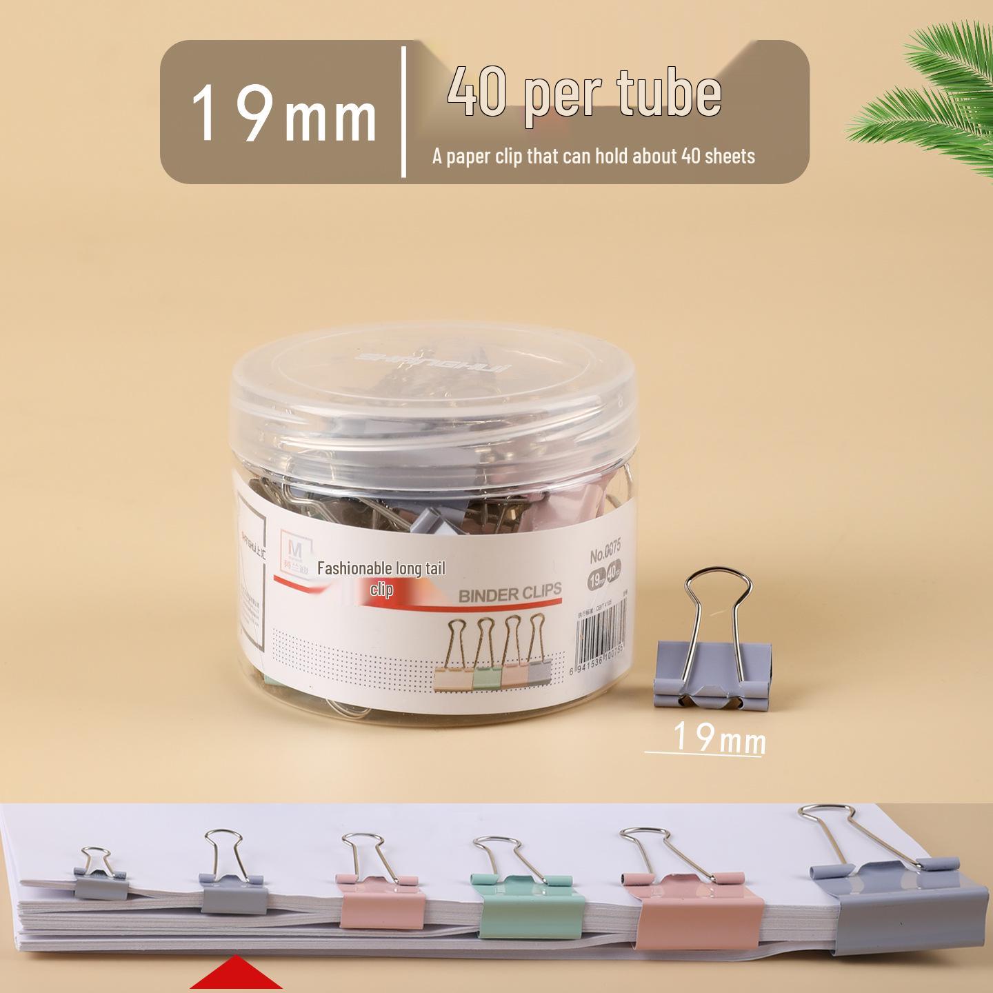 Colorful Long Tail Stationery Clips - Small and Extra Large Sizes Available Morandi Mixed Colors