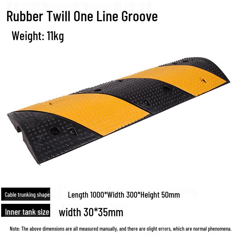 Brangdy Heavy-Duty 2-Channel Rubber Cable Protector