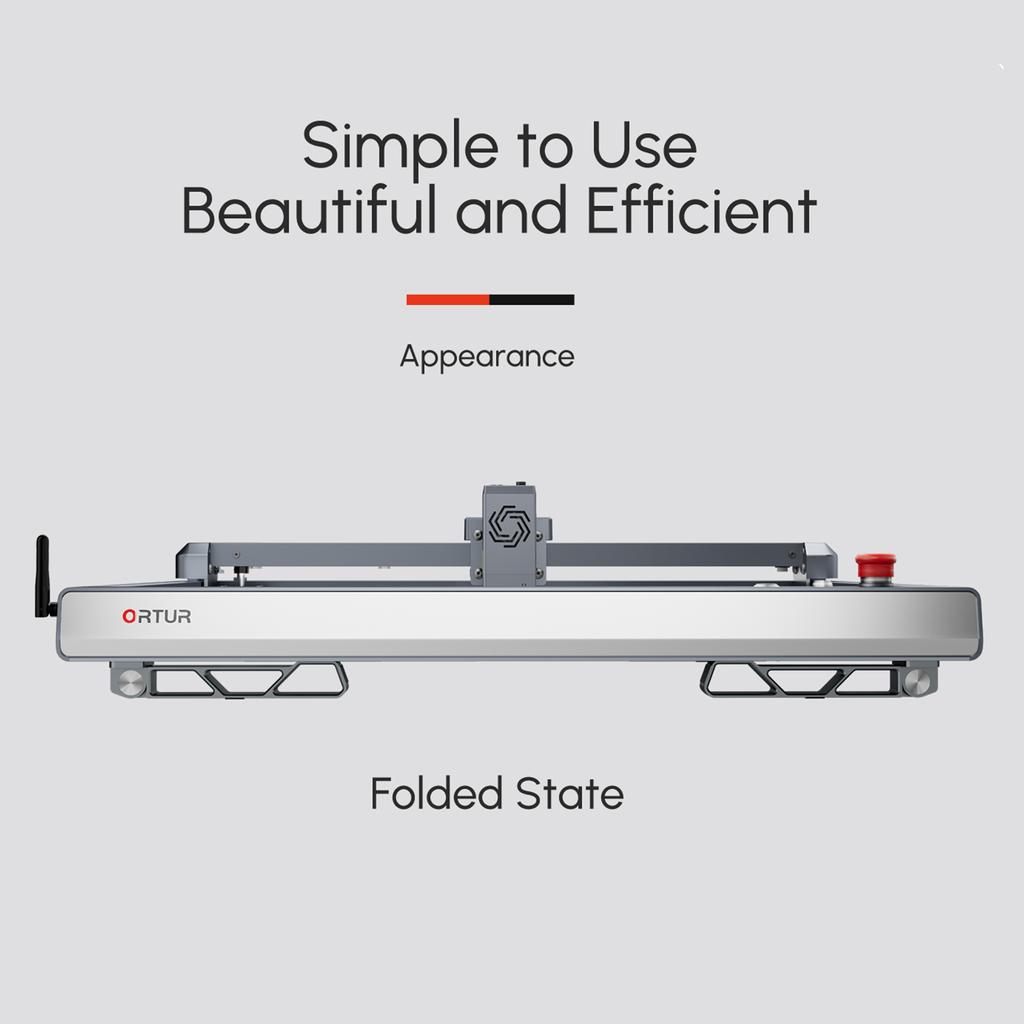 ORTUR Laser Master 3 Gravür Aksesuarı 4PCS FFT1.0 Katlanabilir Ayak Devirme Yapısı Artışı