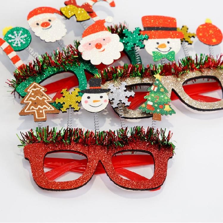 Christmas Glitters Parties Eyeglasses Frames Funny Eyeglasses Lovely Pattern for Party Make Up