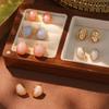 Spring and Summer New Geometric Small Fresh Stud Earrings 2026 Simple Korean Pink Sweet Silver Needle Temperament Earrings