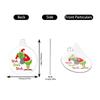 12 Pack Round Clear Acrylic Christmas Ornaments - Green Gnome Decorations For Hanging On Tree And Party Favors 2d