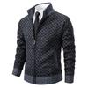 Top tricotat casual pentru bărbați, cu guler înalt și mânecă lungă, cu căldură de catifea, pentru moda de toamnă și iarnă, geacă multifuncțională