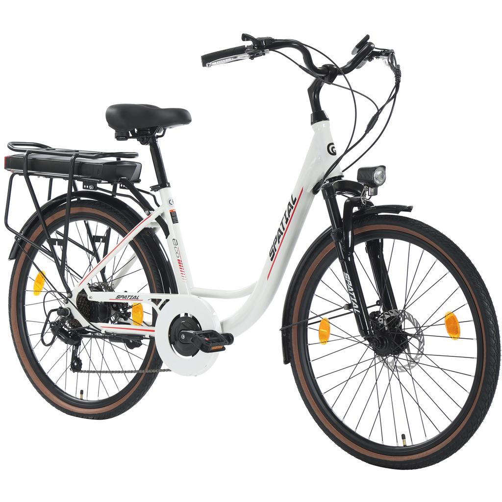 SPATIAL Shiny Electric Bicycle With TowSeat 350W Motor 36V13Ah Battery 26 Inch Tires E-Bike Outdoor Riding Electric Bike For Adult