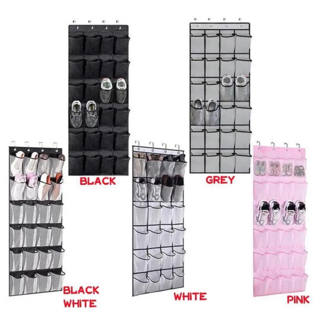 Mesh Cloth Shoes Sorting Storage Hanging Bag Over The Door Sundries Organizer Shoes Slippers Holder Bag