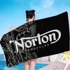 N-NORTONS Motorcycle Microfiber Blanket Quick Drying Beach Towels Oversized Printing Super Absorbent Pool Towel Blanket
