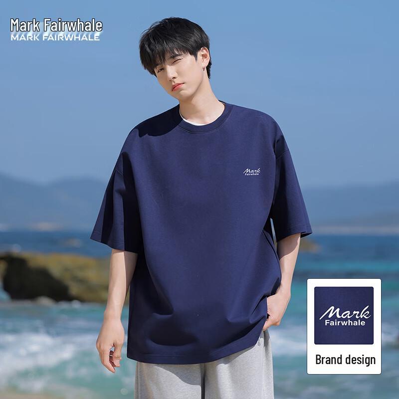 Mark Fairwhale Men s Basic Pure Cotton Short Sleeve T-Shirt S