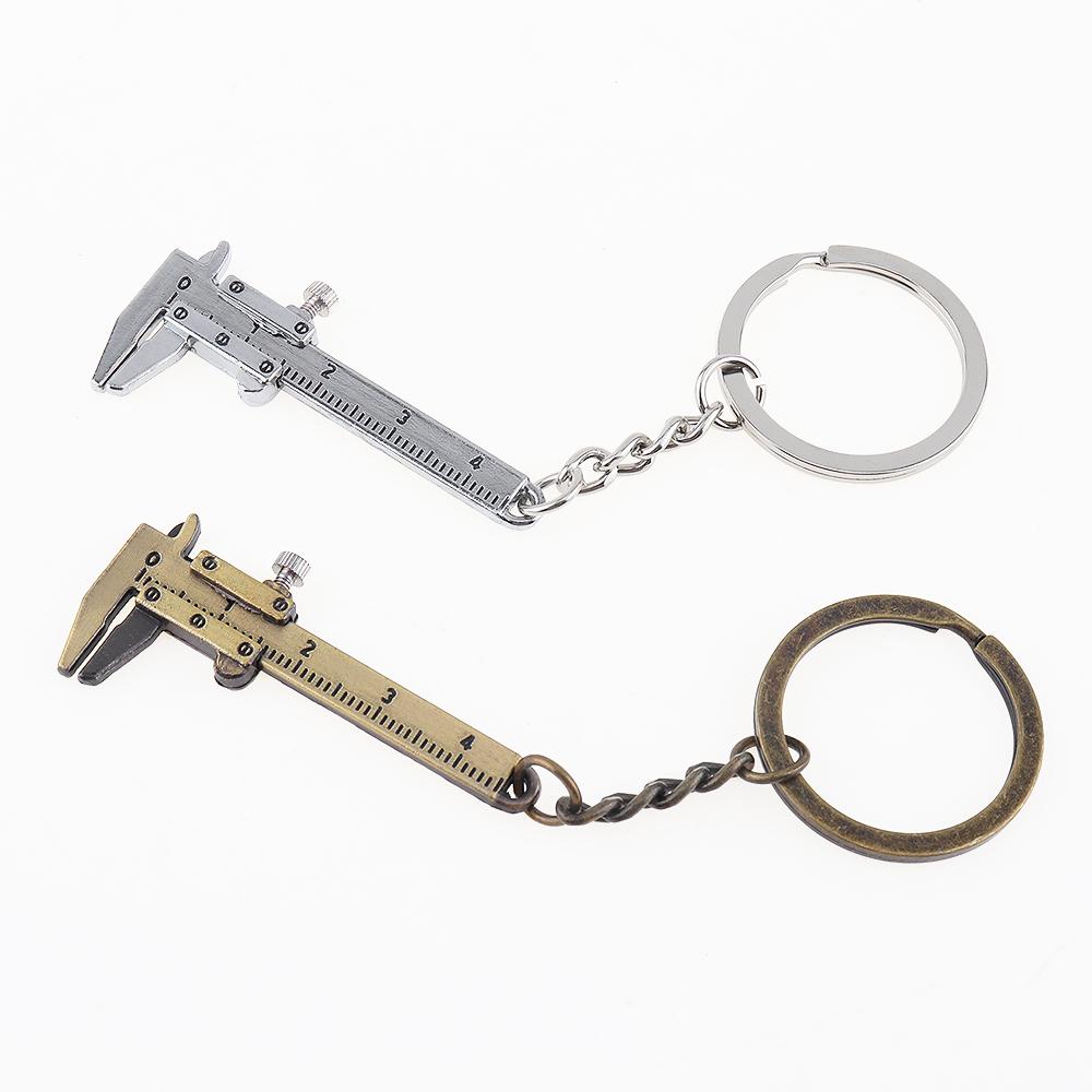 BTMB 2pcs Mini Vernier Caliper Tool Sliding Key Holder Rings Keychain 40mm Silver BTMB 2pcs Mini Vernier Caliper Tool Sliding Key Holder Rings Keychain 40mm Silver