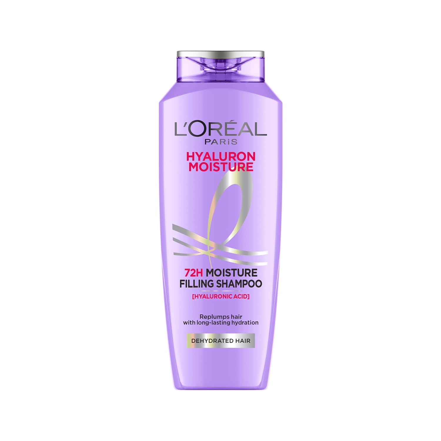L Oréal Paris Moisture Filling Shampoo | Hyaluronic Acid | Dry & Dehydrated Hair | Hyaluron Moisture 72H | 340Ml