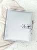 Silver Big A5 3-Ring Binder Card Album Large Capacity Refillable Photo Card Holder for K-Pop Polaroid Pictures, Trading Cards