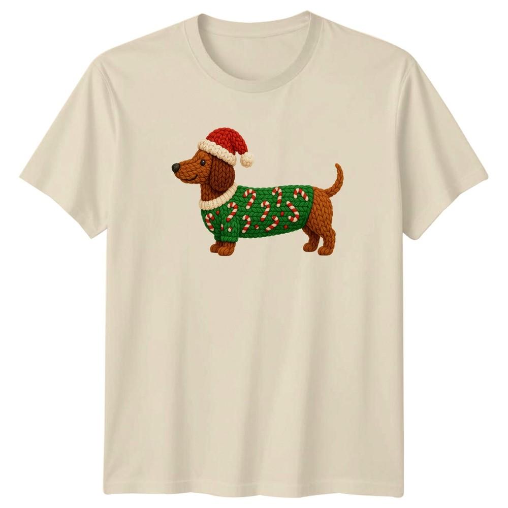 Dachshund Dog Christmas Holidays Unisexs TShirt Unisexs Tee Graphic Top