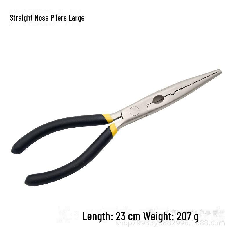 Luya Multifunktionale Edelstahl Angelzange - Hakenlöser, Drahtschneider, Gebogene & Spitzzange.