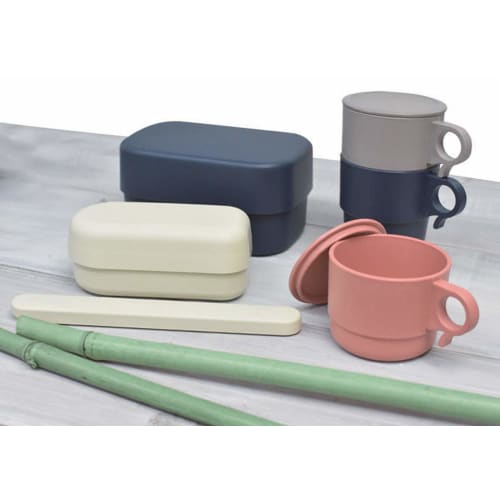 Ippinsha Chopstick Case Set, Pink, Antibacterial, Dishwasher Safe, Bamboo Base, 70238