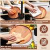 Natural Wooden Tray Round Serving Dinner Plates Sushi Dish For Food Fruit Dessert Bread Snack Platter Container Wood Tableware
