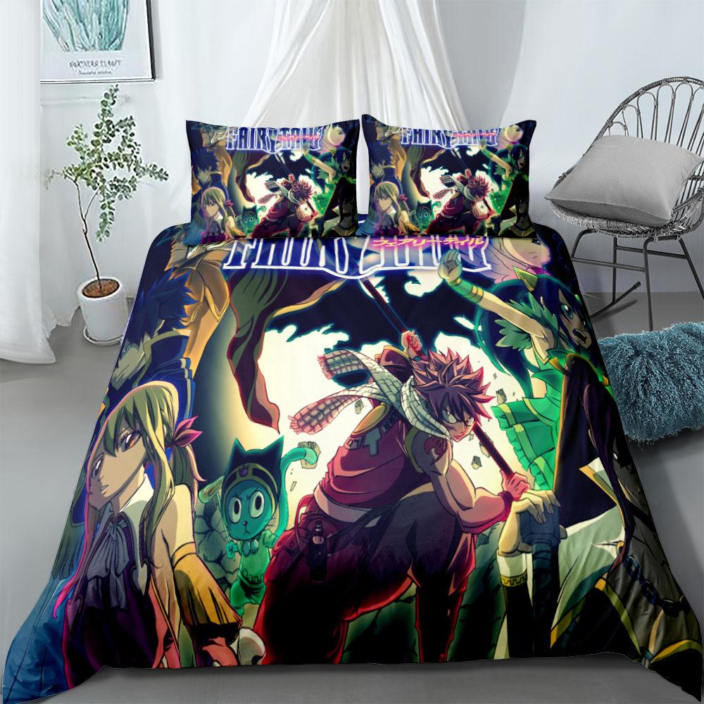 

Аніме Хвіст Феї Дитячий Постільний Комплект Королівський Королівський Двоспальний Повний Двоспальний Односпальний Розмір їжак Комплект Постільної Білизни 200x230cm