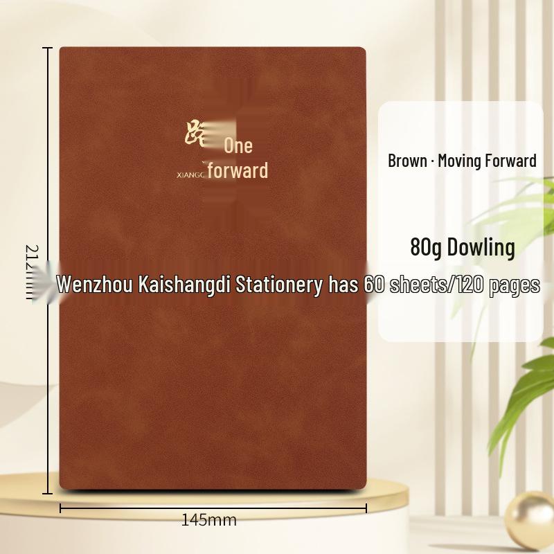 Custom Logo Business Notebook - Soft Leather, Thick, High-Quality Buckle Diary In Gift Box