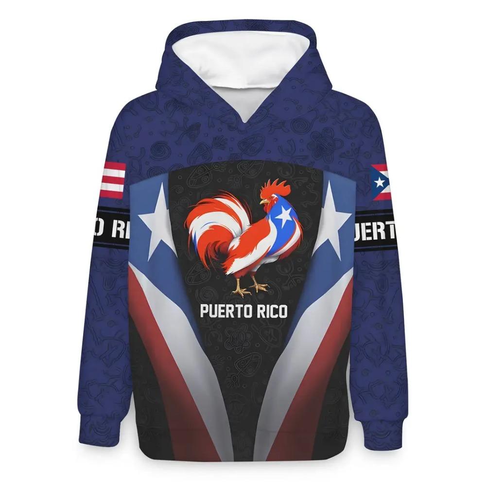 Puerto Rico Men's Hoodie 3d Pattern Print Hooded Top Sweatshirt Autumn Pullover Casual Hoodie For Men Oversized Clothing