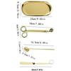 DIY stearinlyspleiesett 4-1 sett luksus ornament Moderne aromaterapiutstyr Rustfritt stål stearinlys Wick Snuffer stearinlys Tilbehør
