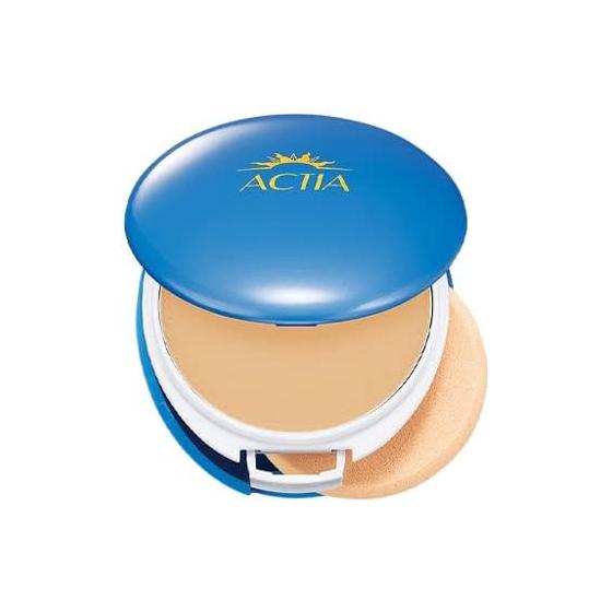 FMG & Mission New Actia UV Powder Foundation (Dual) EX (with case and sponge, F513 Ocher 02)