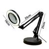 Foldable Desktop Magnifying Glass with Led Lights USB Magnifier with Base for Reading Repair Welding Desk Lamp