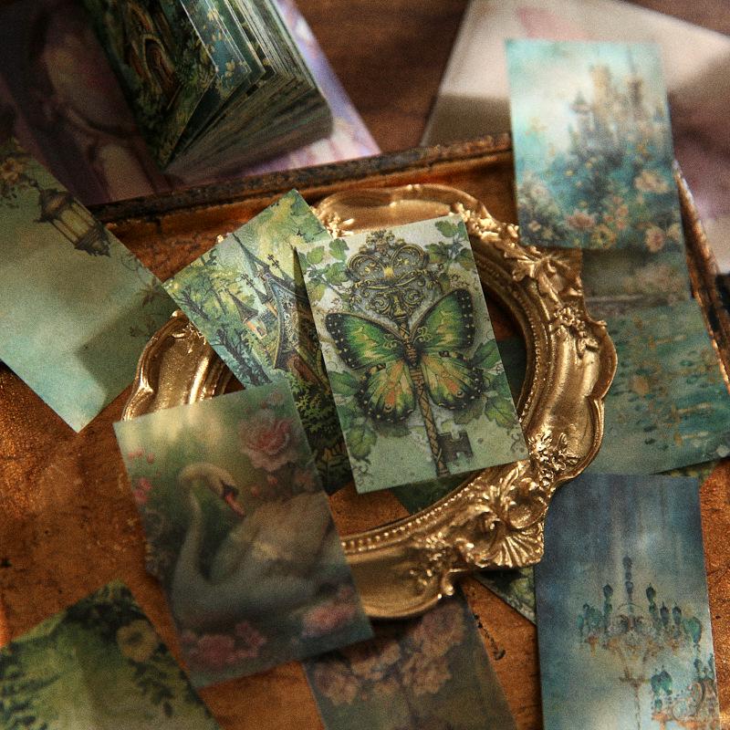 Pán. Papierový retro scrapbook z dvoch materiálov - Dizajn Stratené ruiny, Svieži, Literárny a jednoduchý štýl