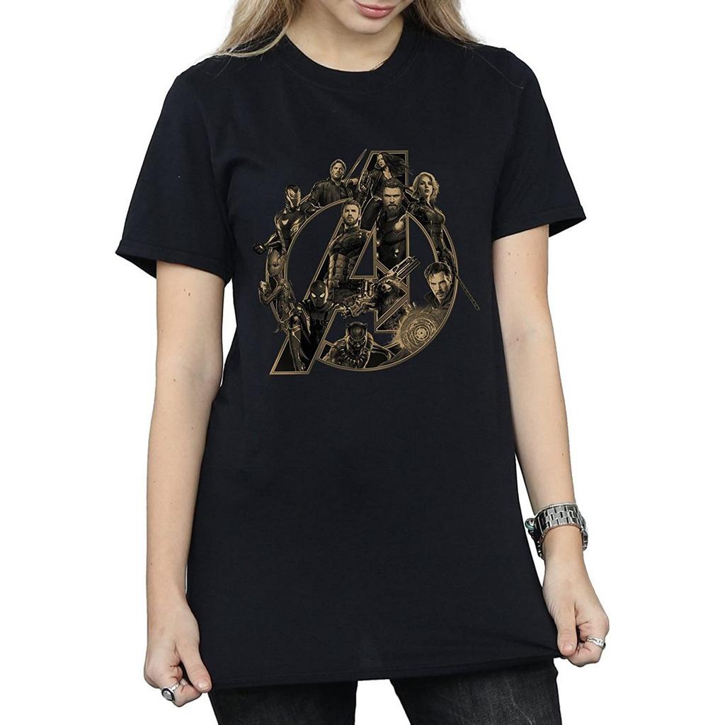 Avengers Infinity War Womens/Ladies Logo Cotton Boyfriend T-Shirt