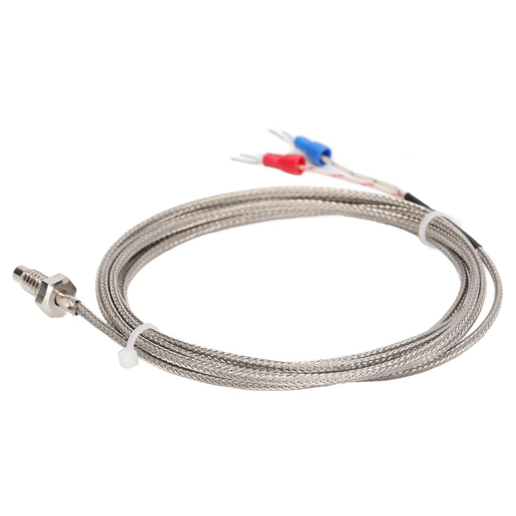 BERM K Type Screw Thermocouple Temperature Sensor Detector Gauge M6 Screw Thread 2 Wire Probe 2meter