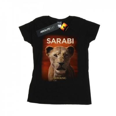 Camiseta feminina de algodão com pôster do filme Rei Leão Sarabi