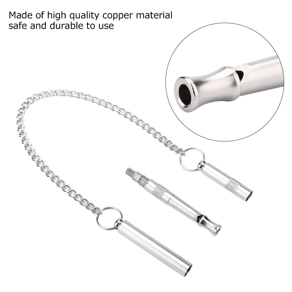 Portable Copper Ultrasonic Dog Training Whistle Behavior Trainer with Hanging Chain