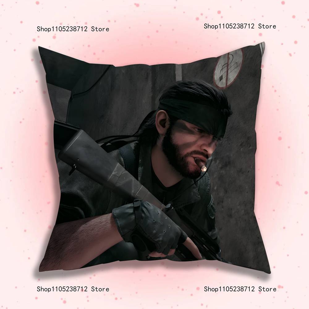 M-Metal Gear Solid Raiden Pillow Case Plush Fabric Soft Pillowcase Double Sided Print Sofa Cushion Cover Throw