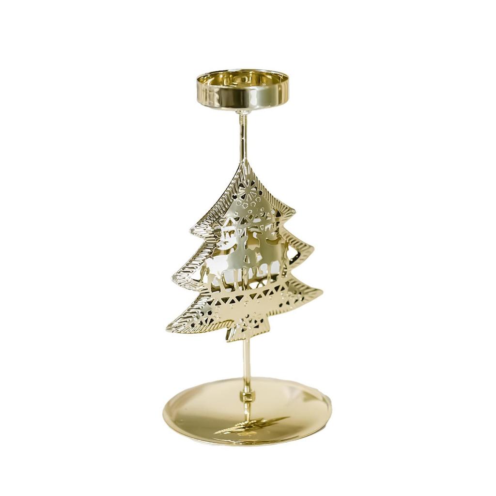 Vánoční svícen, Zlatý železný stolní svícen dekorace, Sváteční stolní střed, Vhodný pro party dekoraci