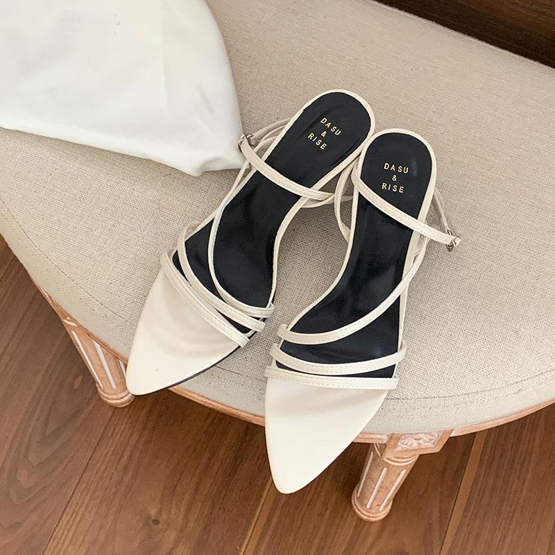 Fashion Female Ankle Wrap Footwear Women Thin Heels Sandals Shoes Fashion Pointed Toe Sexy Ladies High Heels Sandals Shoes Pumps