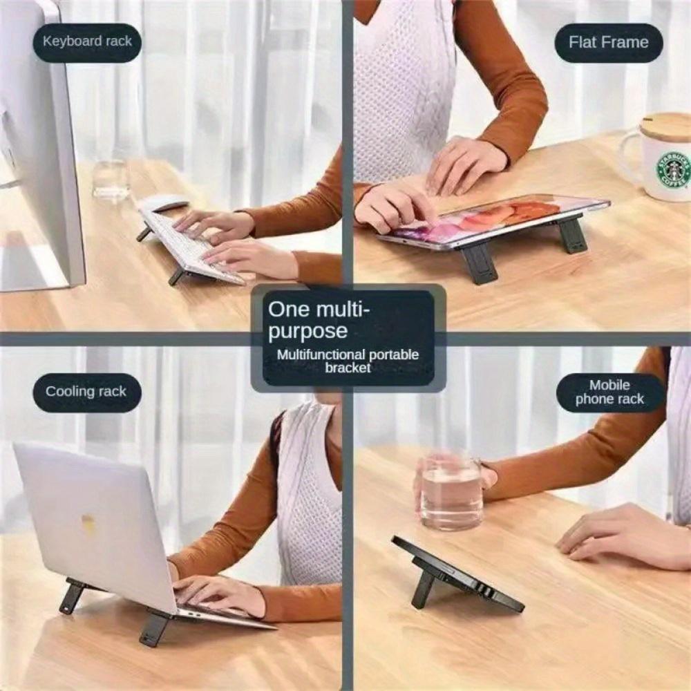 2PCS Mini Portable Laptop Stand Adjustable Angles Foldable Bracket Invisible Laptop Riser Stand for Macbook Notebook Holder Legs