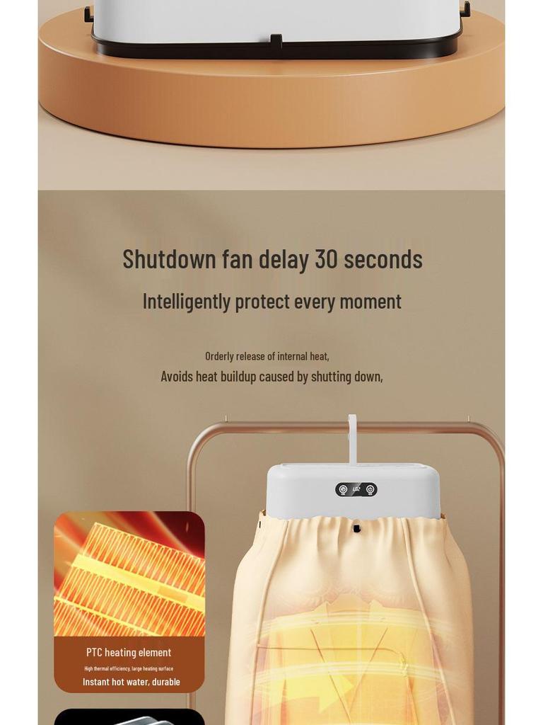 Foldable Portable Automatic Clothes Dryer with High-Temperature Sterilization and Disinfection