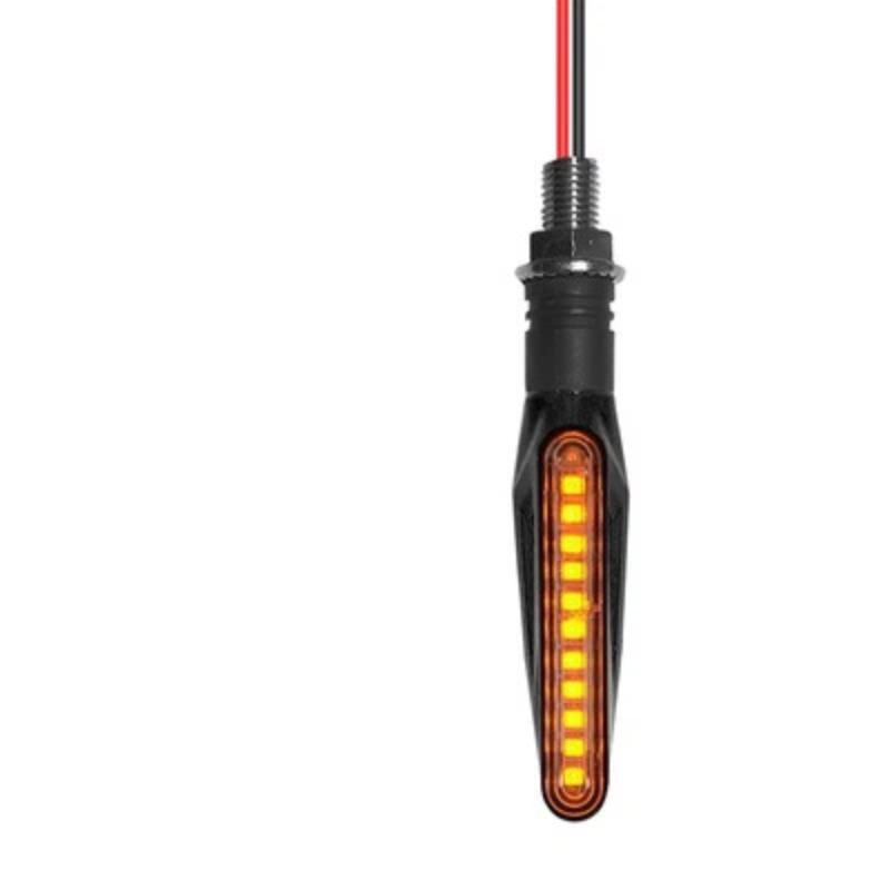 Universal 12V Motorcycle LED Sequential Flowing Turn Signal Light Energy Saving Indicator Blinker for Motorbike Mods